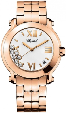 chopard happy sport rose gold diamond watch