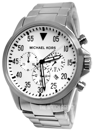 Michael Kors☆Gage Stainless-Steel and Leather Watch☆セール