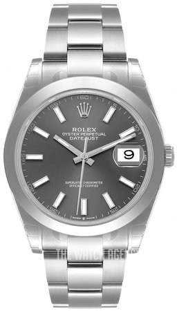 rolex datejust 41 grey dial