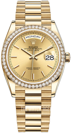 rolex day date 36 yellow gold