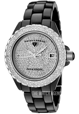 swiss legend watch with diamonds