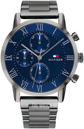 tommy hilfiger blue metal watch