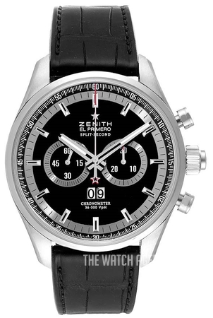 51.2050.4026/01.c631 Zenith El Primero Rattrapante Chronograph Mens Gold  Steel Silver Dial Watch