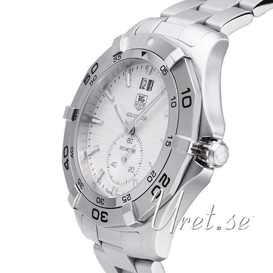 Aquaracer Grande Date White Steel 41 mm ref. WAF1015.BA0822