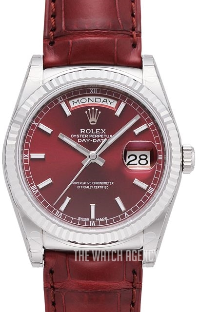 rolex red leather strap