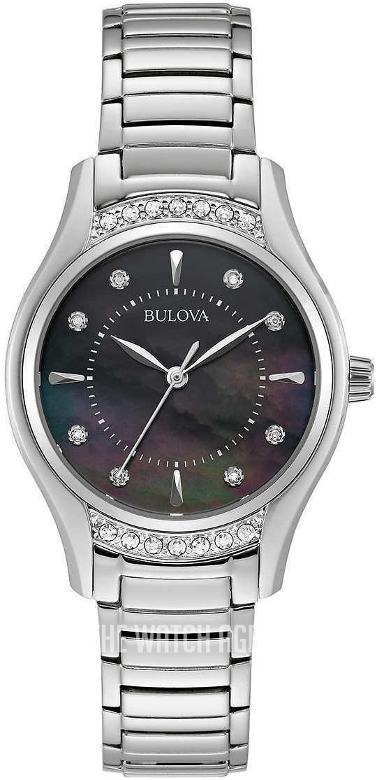 Bulova 96R242 Black Mother-of-Pearl Dial Diamond Stainless online Ladies Watch new