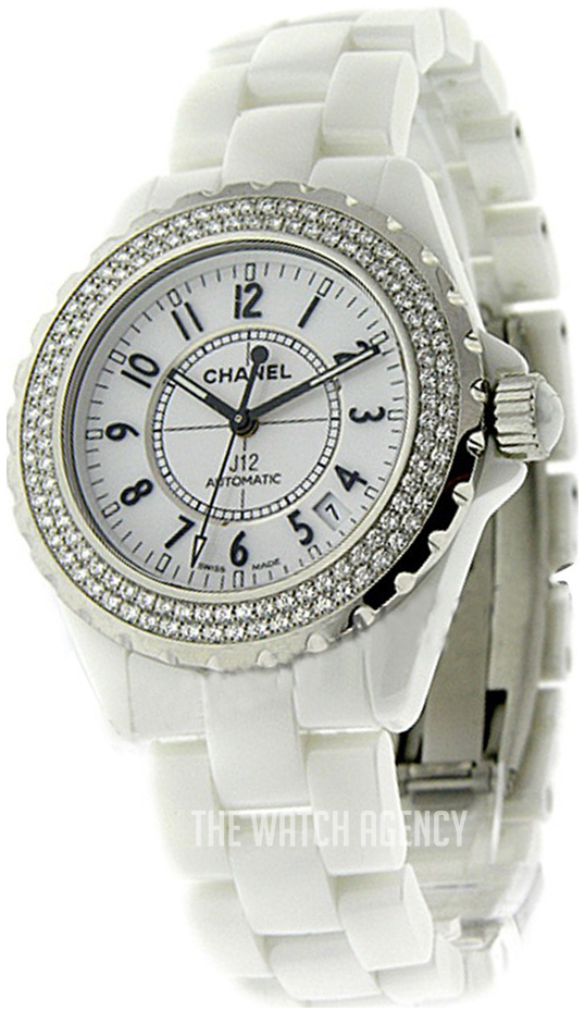 white chanel watch j12 diamond