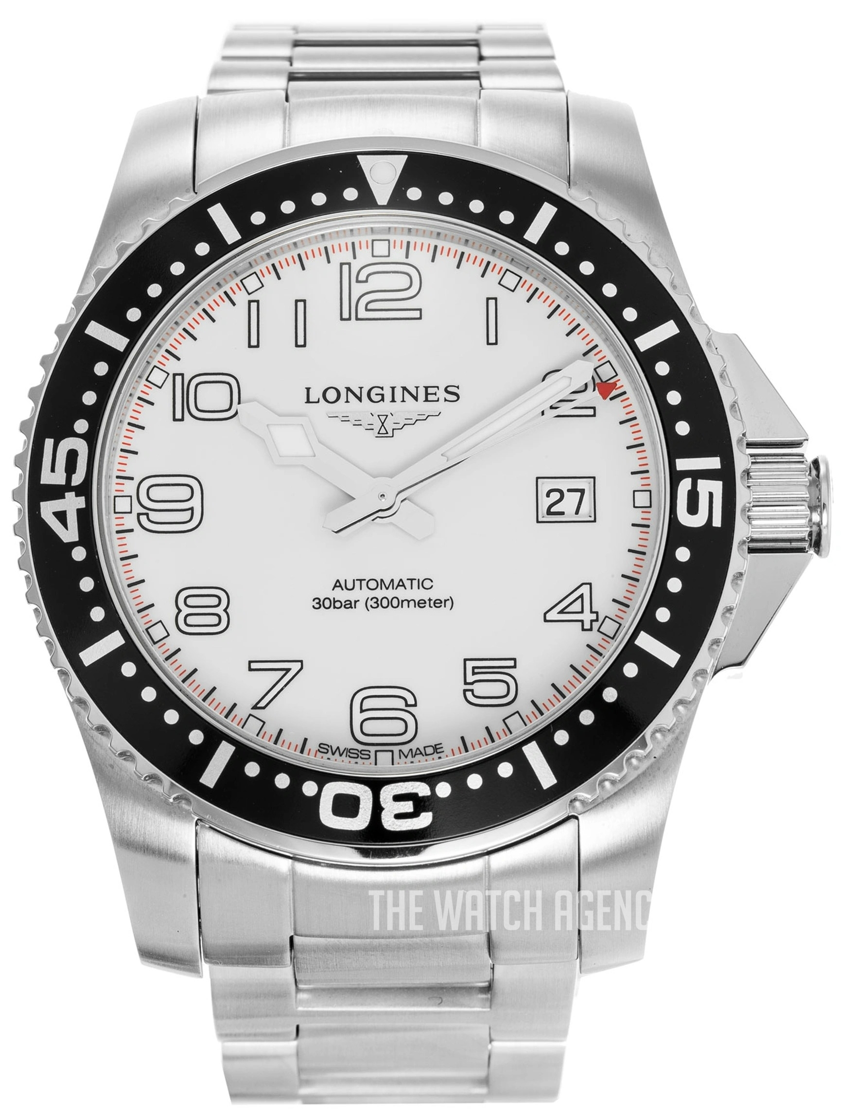 HydroConquest White Steel 41 mm ref. L3.695.4.13.6