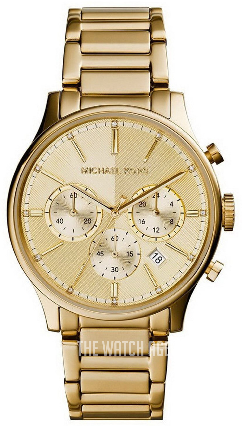 michael kors men's silver and gold watch