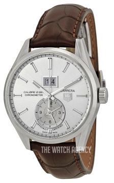 Carrera Calibre 8 Silver colored Leather 41 mm ref. WAR5011.FC6291