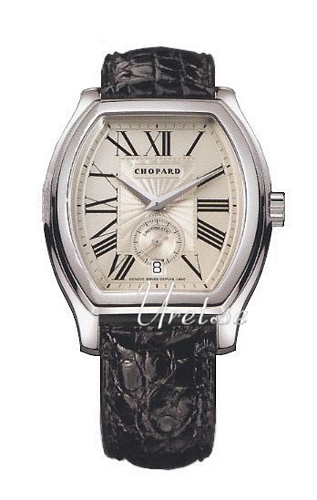 L.U.C Silver colored Leather 48x40 mm ref. 16 2267