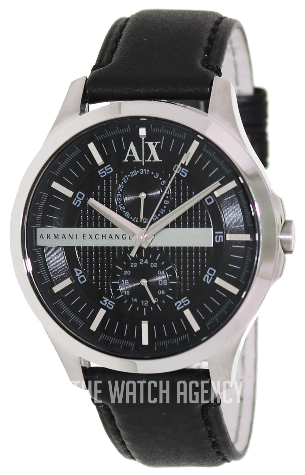 Armani Exchange AX2120 Mens Watch 46mm Black Dial Leather Date New Battery Armani Exchange ax2120 Wrist Watch for sale online | eBay main image 2