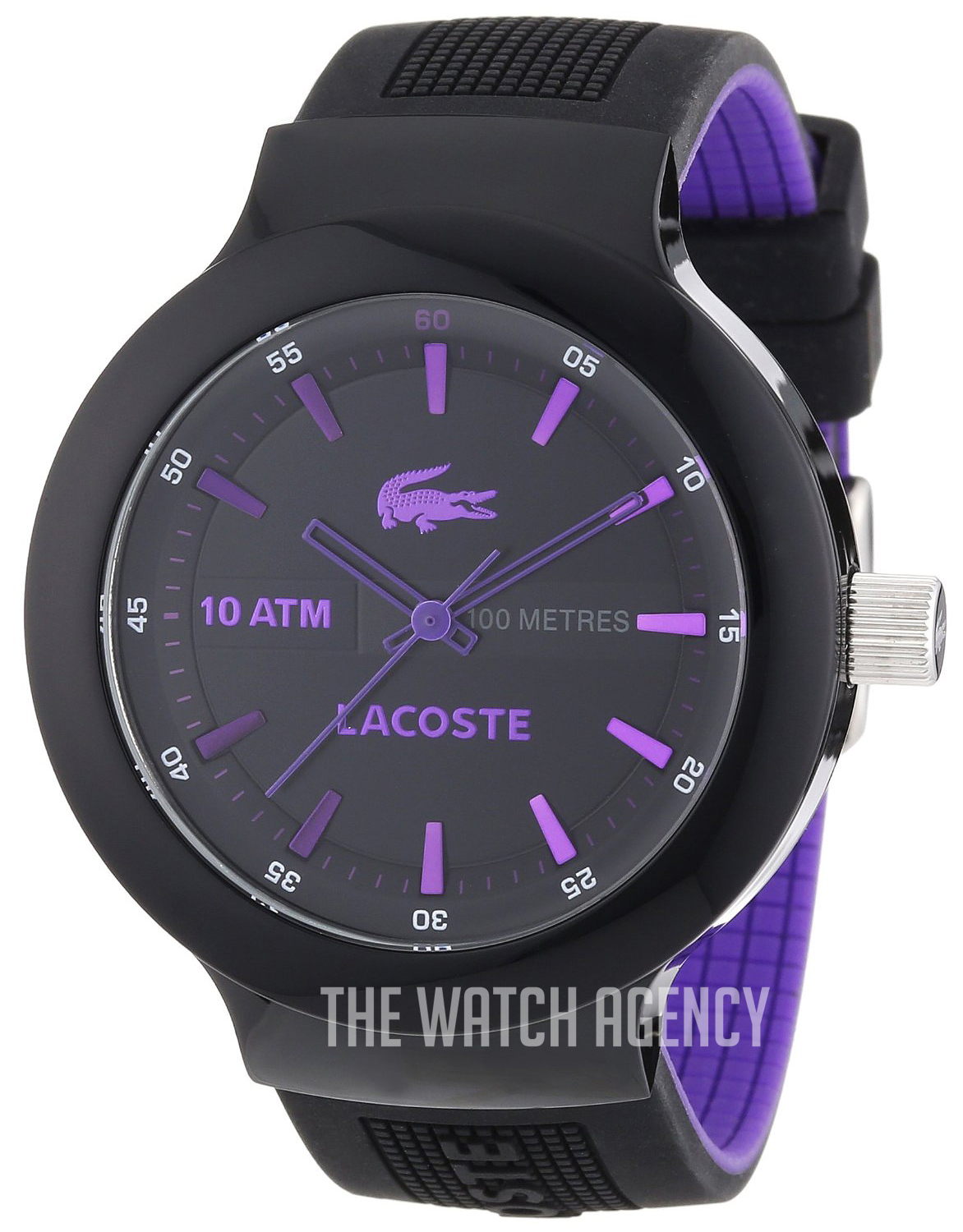 Lacoste Men\'s 2010659 Black & Purple Watch $_57.JPG?set_id=880000500F main image 2